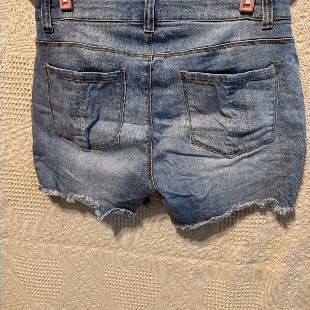 Denim Blue distressed Women's Shorts